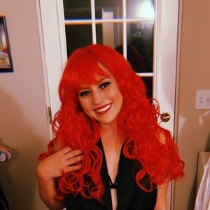 Brand new red wig worn once